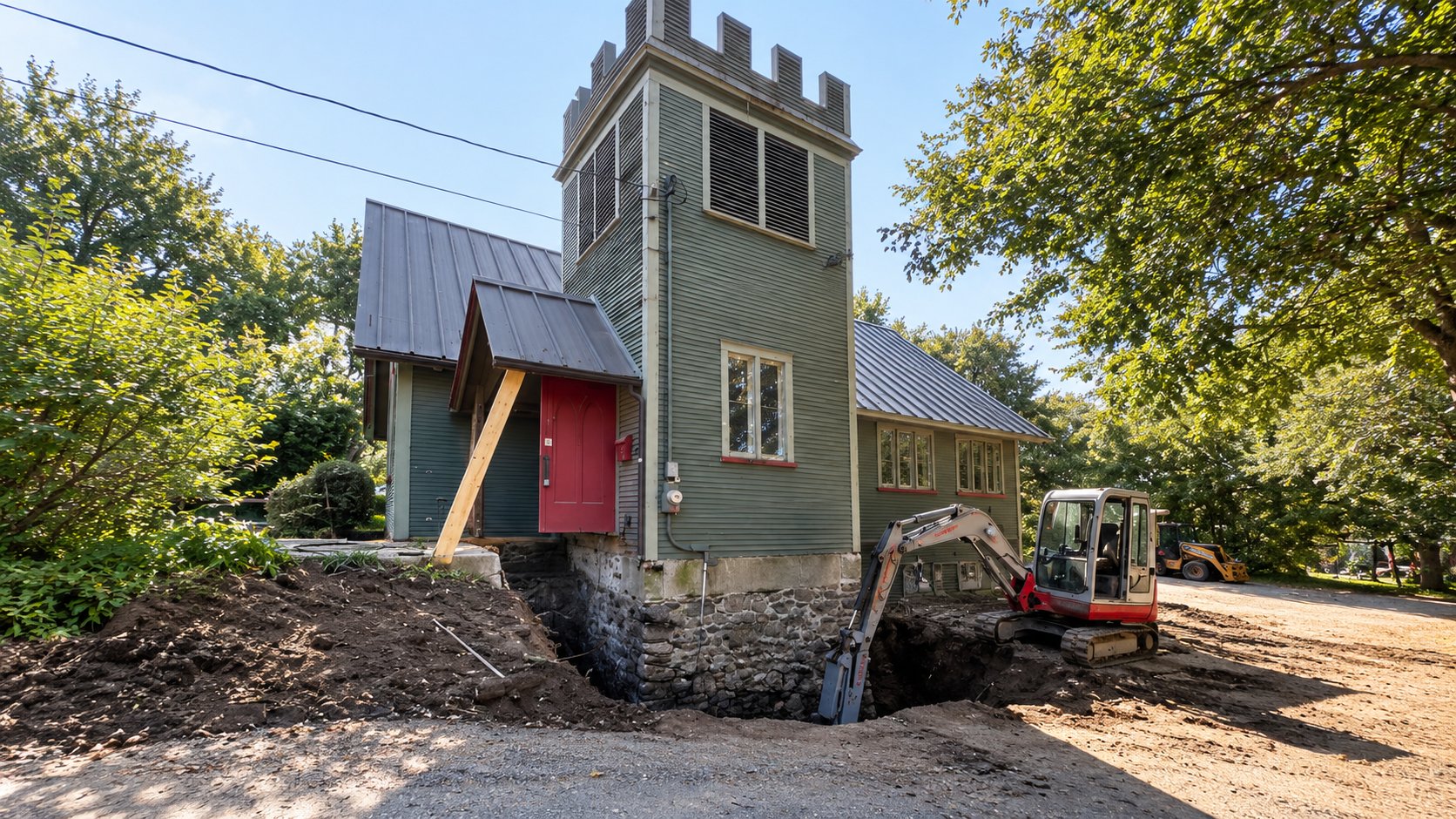 Le bâtiment avant la restauration de Château Papillon