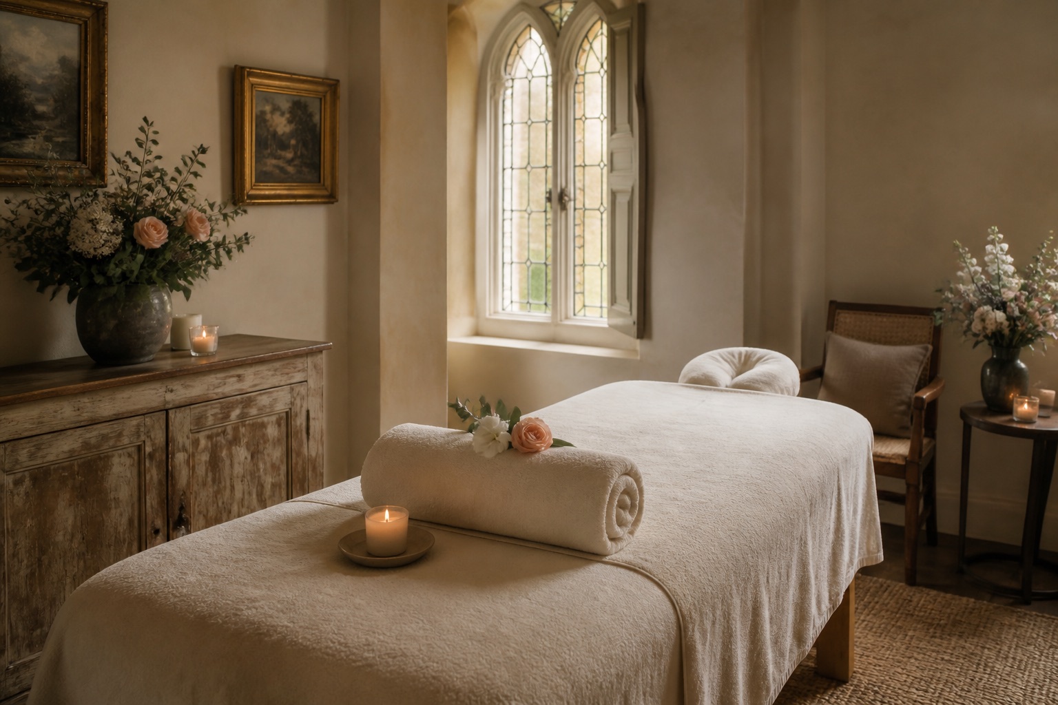 Massage privé dans une chambre chaleureuse